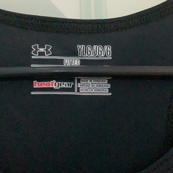 under armor workout tank black youth large - Picture 3 of 3